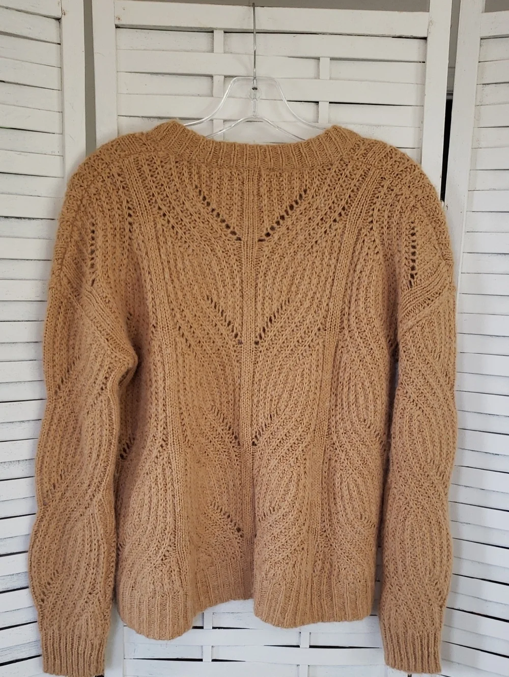 Madewell Camel Knit Crewneck Sweater Alpaca Blend XXS - Picture 4 of 5